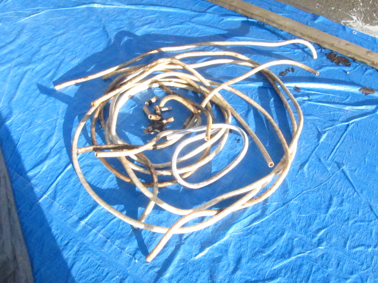 Old hoses all cut out.